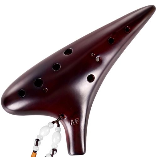 千年风雅陶笛12孔中音af初学专业演奏声音低沉陶笛