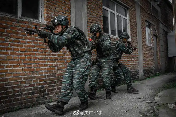 满屏硬汉气质!武警官兵开展实兵战术演练