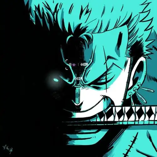 手绘索隆海贼王暗黑系头像