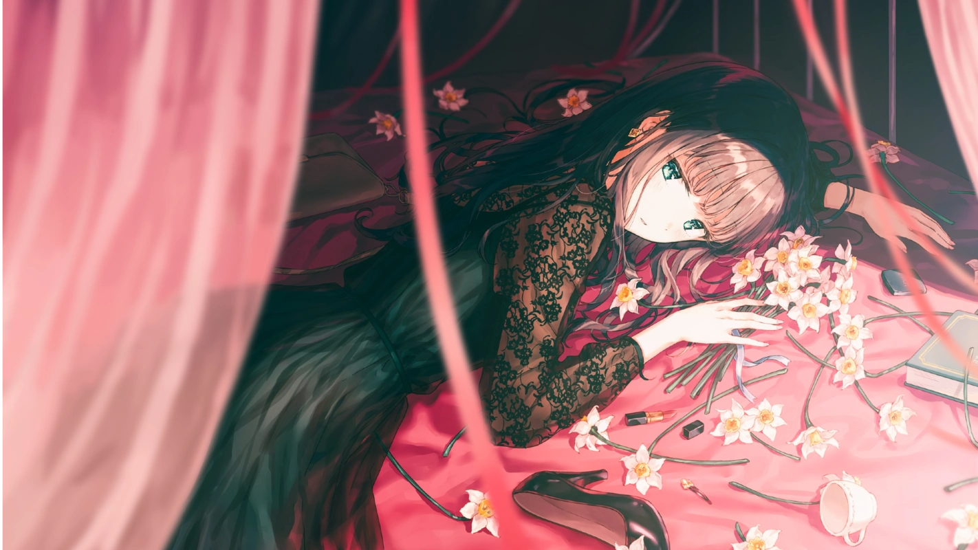 性感唯美二次元美女桌面壁纸-卡通动漫-壁纸下载-美桌网