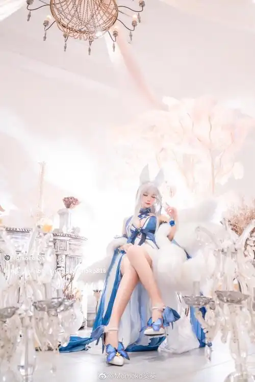 【cos正片】碧蓝航线 信浓胧月十夜cos唯美宴会礼服 momoko葵葵-美