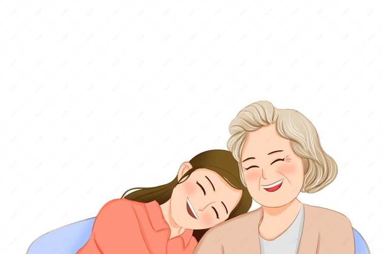 重阳节关爱老年人手绘插画装饰元素