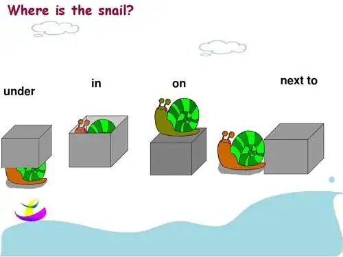 under in on next to a