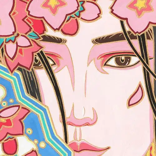 《玉佩新郎》水粉装饰画