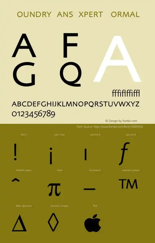 foundrysansexpertnormal001000图片样张