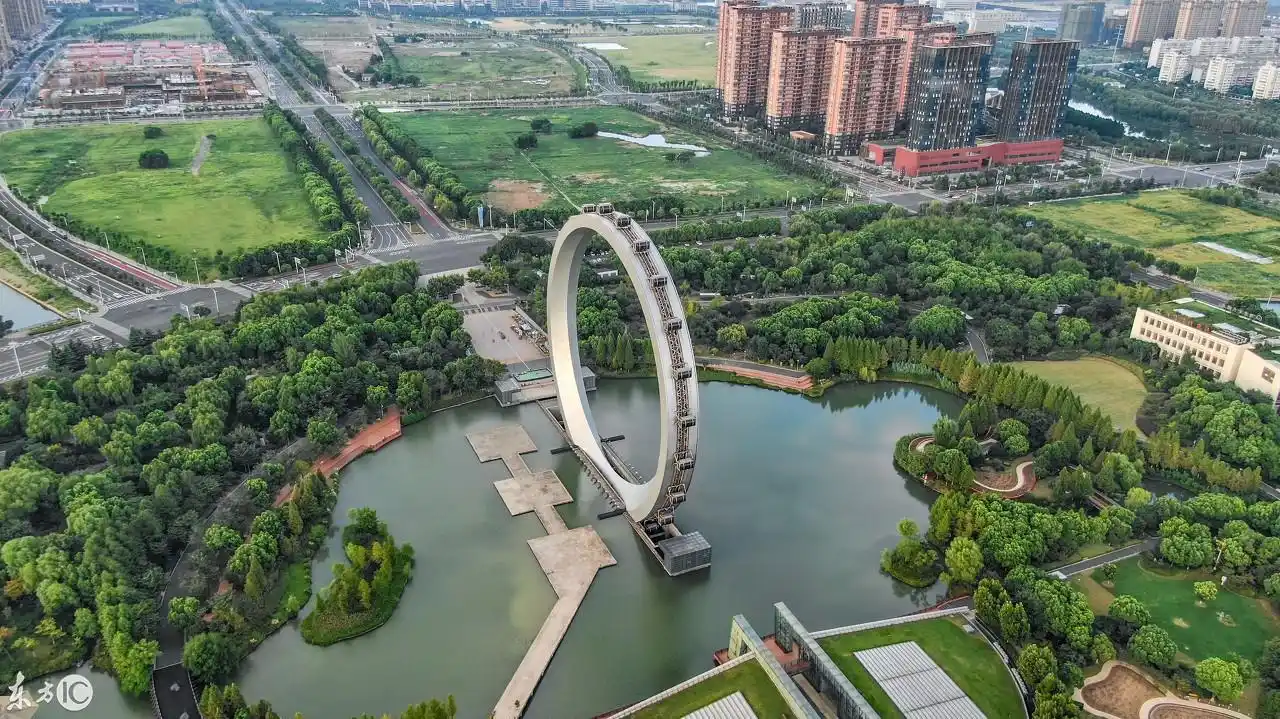 航拍常州紫荆公园,实在是太美了,常州人的骄傲!