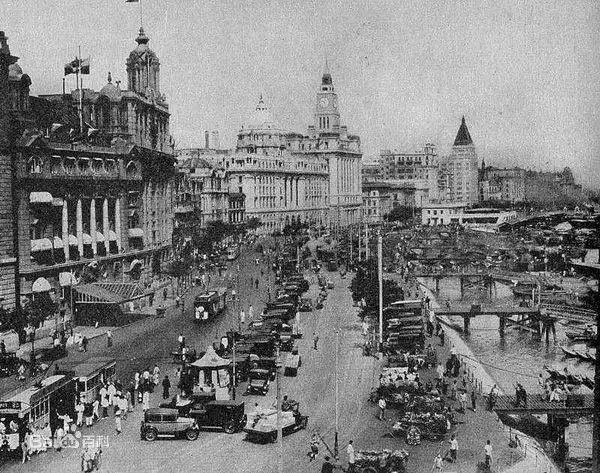 上世纪20年初的上海外滩