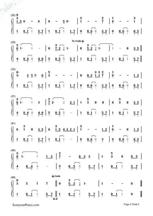 stand by me-ben e. king双手简谱预览2