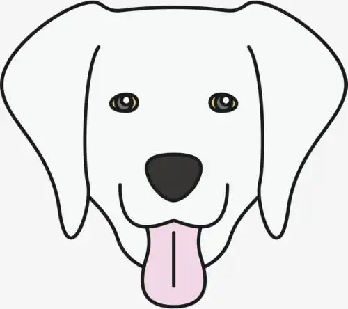 小狗吐舌头图简笔画片