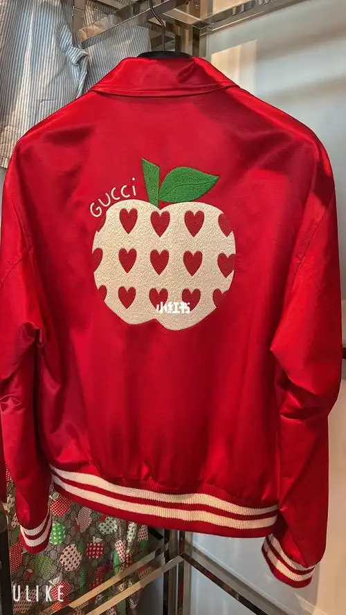 gucci草莓系列男士夹克杉