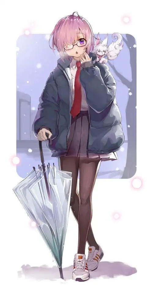 教你画穿羽绒服的动漫人物