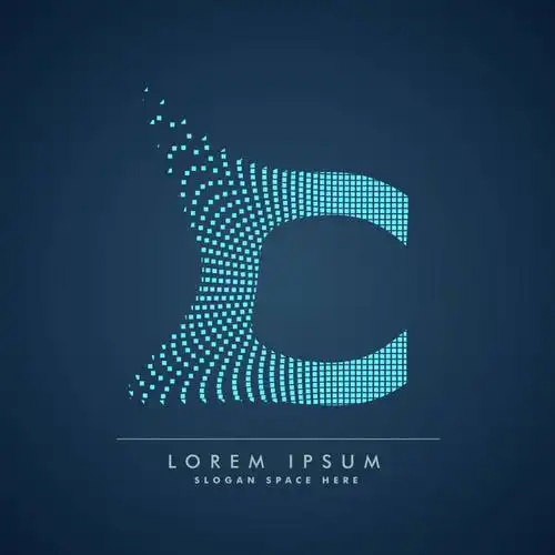 抽象的创意点标志字母c - nicepsd 优质设计素材下载站