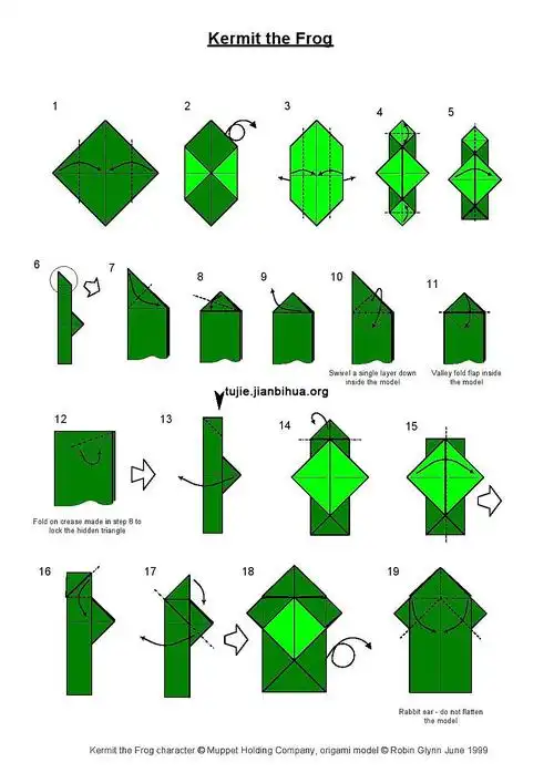 青蛙柯密特的折纸教程图解