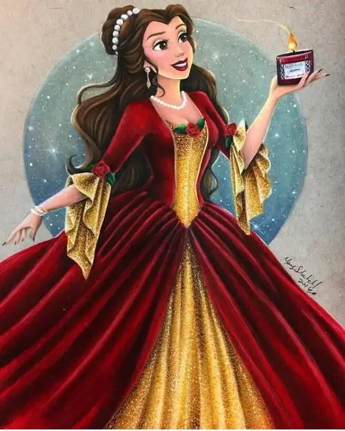 迪士尼公主,作者见水印,图片来源于微博迪士尼中国