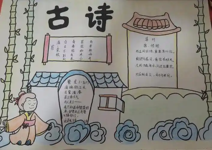 关于古诗词魅力的手抄报古诗词手抄报