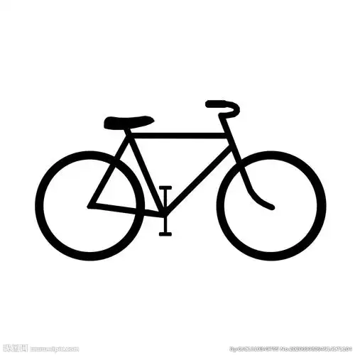 自行车剪影psd矢量图图片