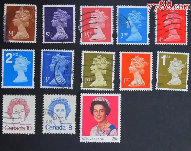 外国邮票女王信销票