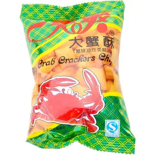 爽爽大蟹酥8090后怀旧零食小袋35g/大袋80g*10袋七宝一丁休闲食品
