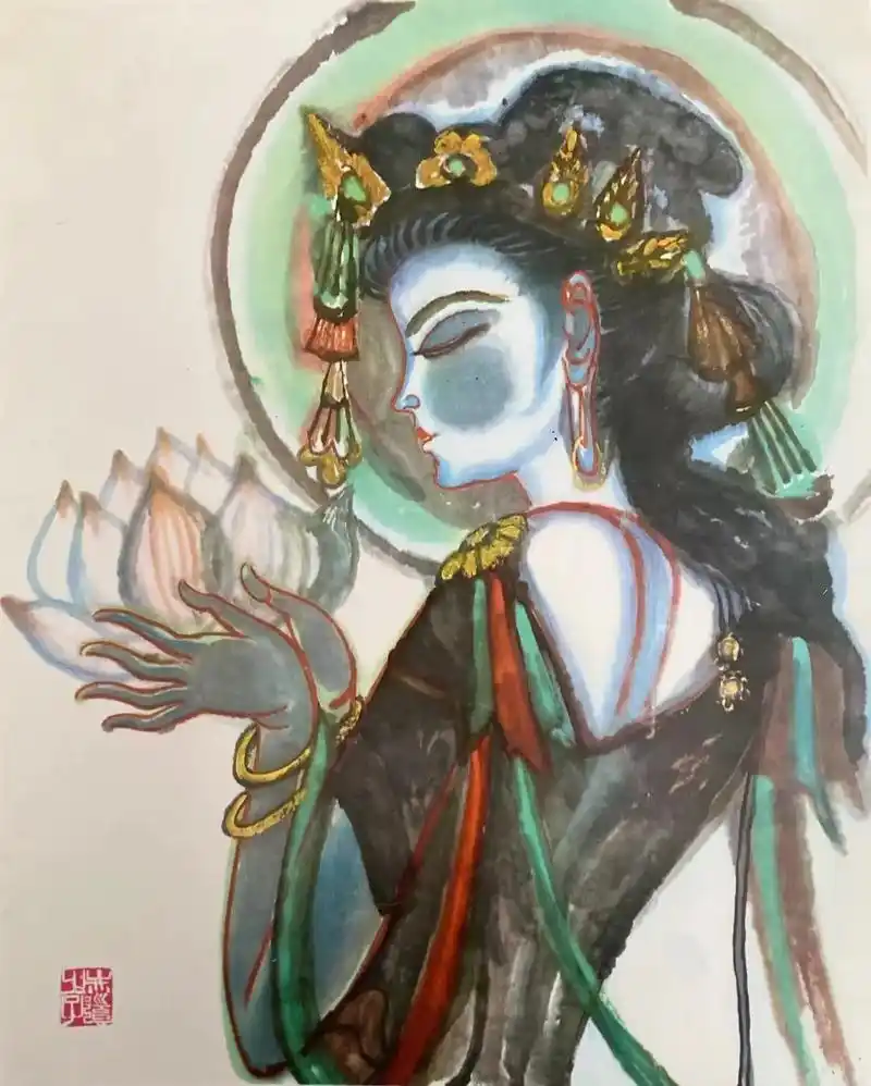 1981年中国壁画挂历,绝美!这个挂历有两个版本,一个是双月 - 抖音