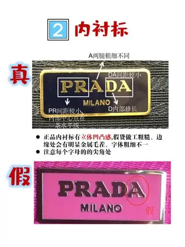 奢侈品鉴定prada普拉达包包真假鉴定点分析