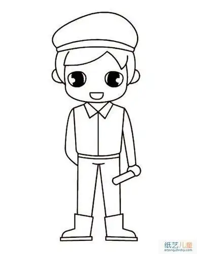 中国海军陆军空军制服简笔画校服怎么画校服简笔画画法步骤教程jk制服