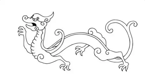 空中龙王简笔画图片_龙儿童绘画图集