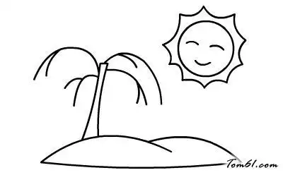 我最喜欢晴天简笔画