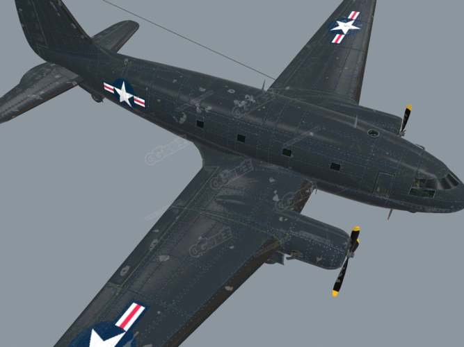 两种涂装的美国c46突击队员运输机 c-46 驼峰航线