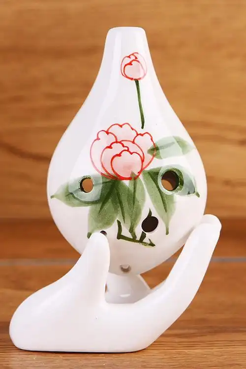 包邮 乐器 6孔中音c调 六孔ac陶笛 初学必备款 专业手绘