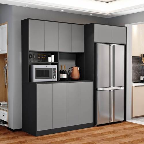 定做厨房酒柜餐边柜冰箱储物柜靠墙洗衣机阳台柜一体组合防水防潮