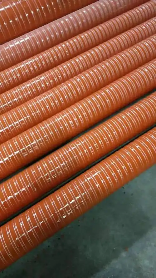 红色高温矽胶管300度耐高温软管钢丝管