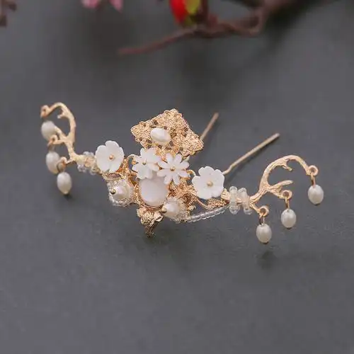 汉服头饰古风发饰国风少女超仙流苏步摇发簪发钗古装发冠配饰品