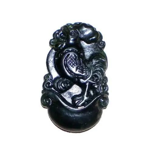 天匠 山东特产泰山墨玉 生肖吊坠 预防心悸胸闷 十二生肖选 鸡