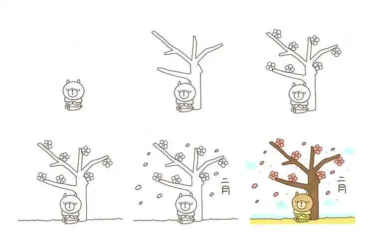 鸟站立的简笔画步骤图解