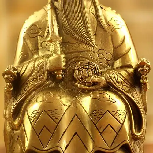 铜太乙真人救苦天尊神像摆件道教铜像风水工艺装饰阐教太一真人