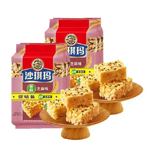 徐福记沙琪玛160g 香酥鸡蛋味芝麻味糕点早餐零食下午茶糕点