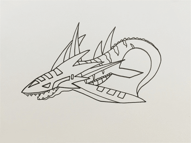 海王龙简笔画图片 海王龙如何画的