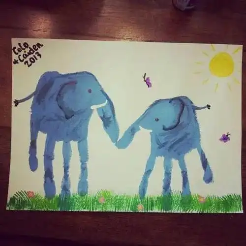 手掌画让小手尽情拍起来超多作品案例