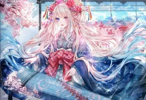 出单:樱花粉古装少女