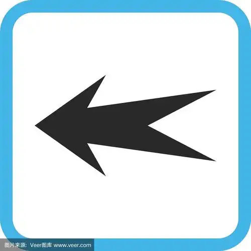 在一个框架中向左箭头图标