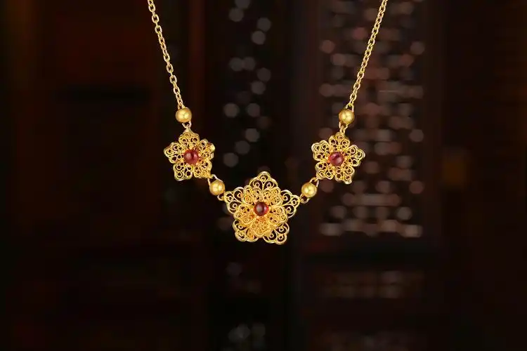 非遗古法金花丝工艺黄金产品摄影