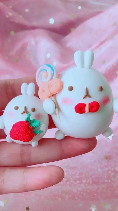 最爱之城#黏土做的萌萌的土豆兔,超级简单哦.