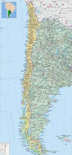 智利高清中文全图_智利地图库_地图窝