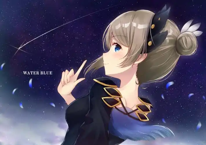 water blue 星空可爱动漫女生图片,4k高清动漫图片,娟娟壁纸