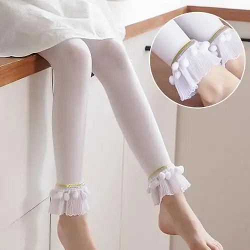 女童丝袜白色薄款公主夏季儿童连裤袜新款宝宝舞蹈裤女童打底裤潮