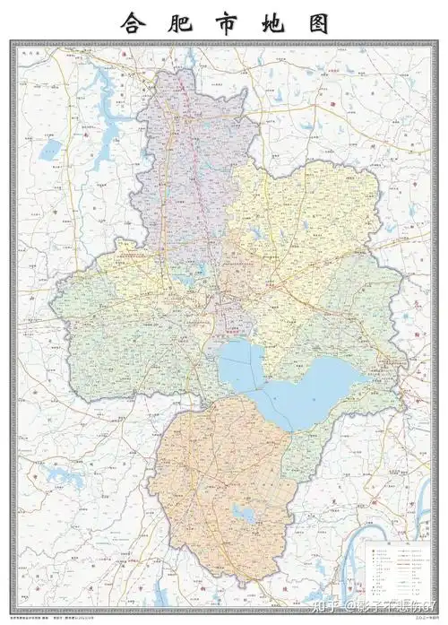 这位市民对于合肥的行政区划调整和远景规划作了非常细致的划分,洋洋