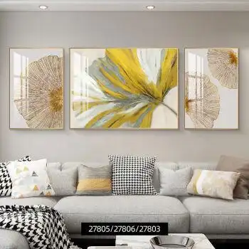 现代简约壁画客厅装饰画轻奢沙发背景墙三联画北欧风抽象墙壁挂画g款