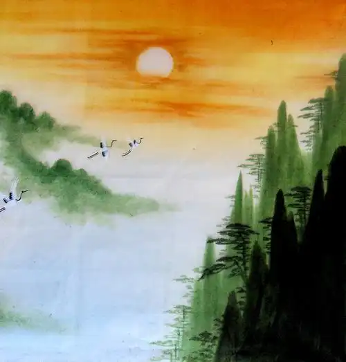 饰品,工艺品,礼品 美术工艺品 书画工艺品 国画 黄山日出 朦胧画 字画