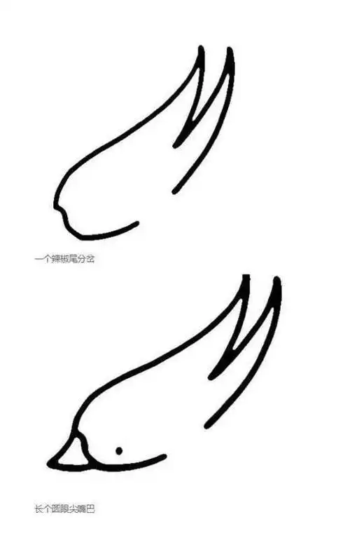 小燕子的画法燕子一笔画动物简笔画步骤图片大全燕子的画法简笔画数字