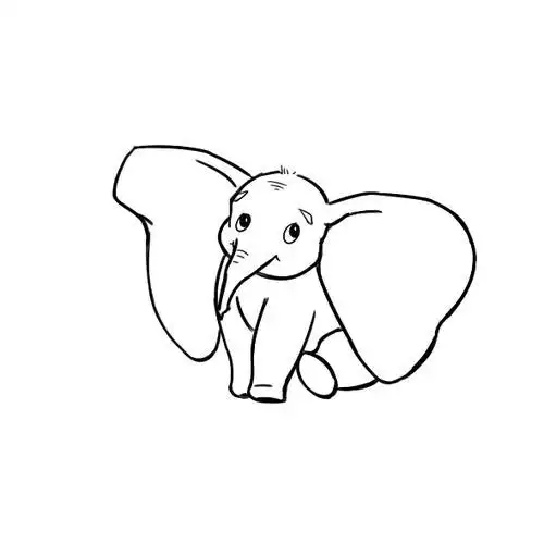 关于小飞象的简单简笔画